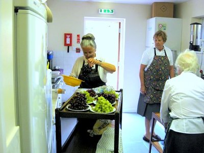 Turmoil in the kitchen on Presidents Day ? No way, all the Marlow helpers had things well under control.