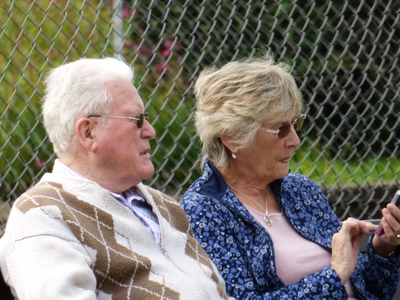 Roy and Julie  watching on.