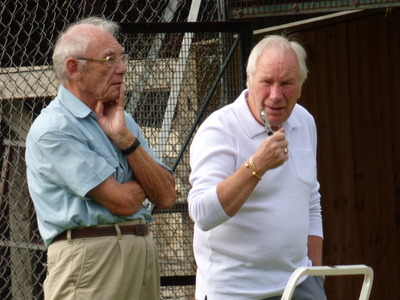 Ray Justice and Dave Turner  taking in the action.