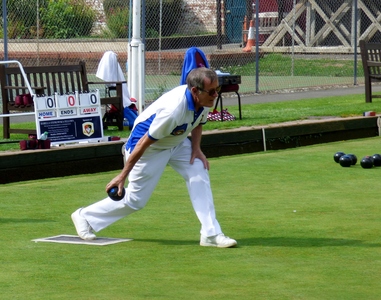 Alan Steptoe during his 101 game against Geraldine Perrin.