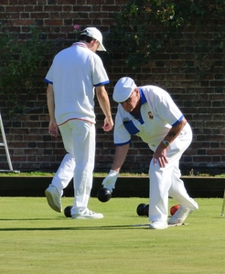 Stalwart club member Bob Coombs still flexible on the mat.