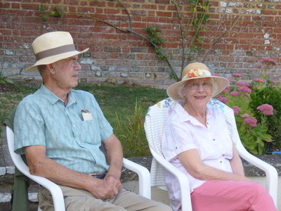 Doug and Sheila Pounds relaxing in the wonderful weather