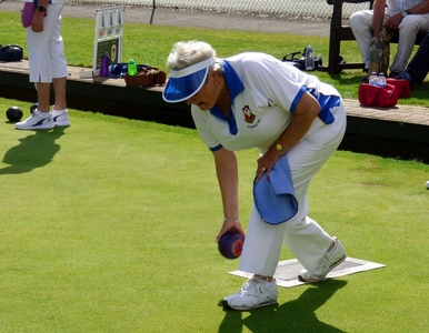 Felicity Rees in her match against Ann White